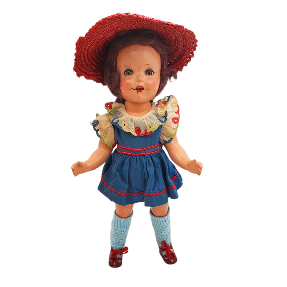 Vintage Composite Doll 15 in Unmarked - Picture 15 of 16